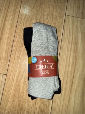 NWT Toddler 12-18M Black & Gray Tights